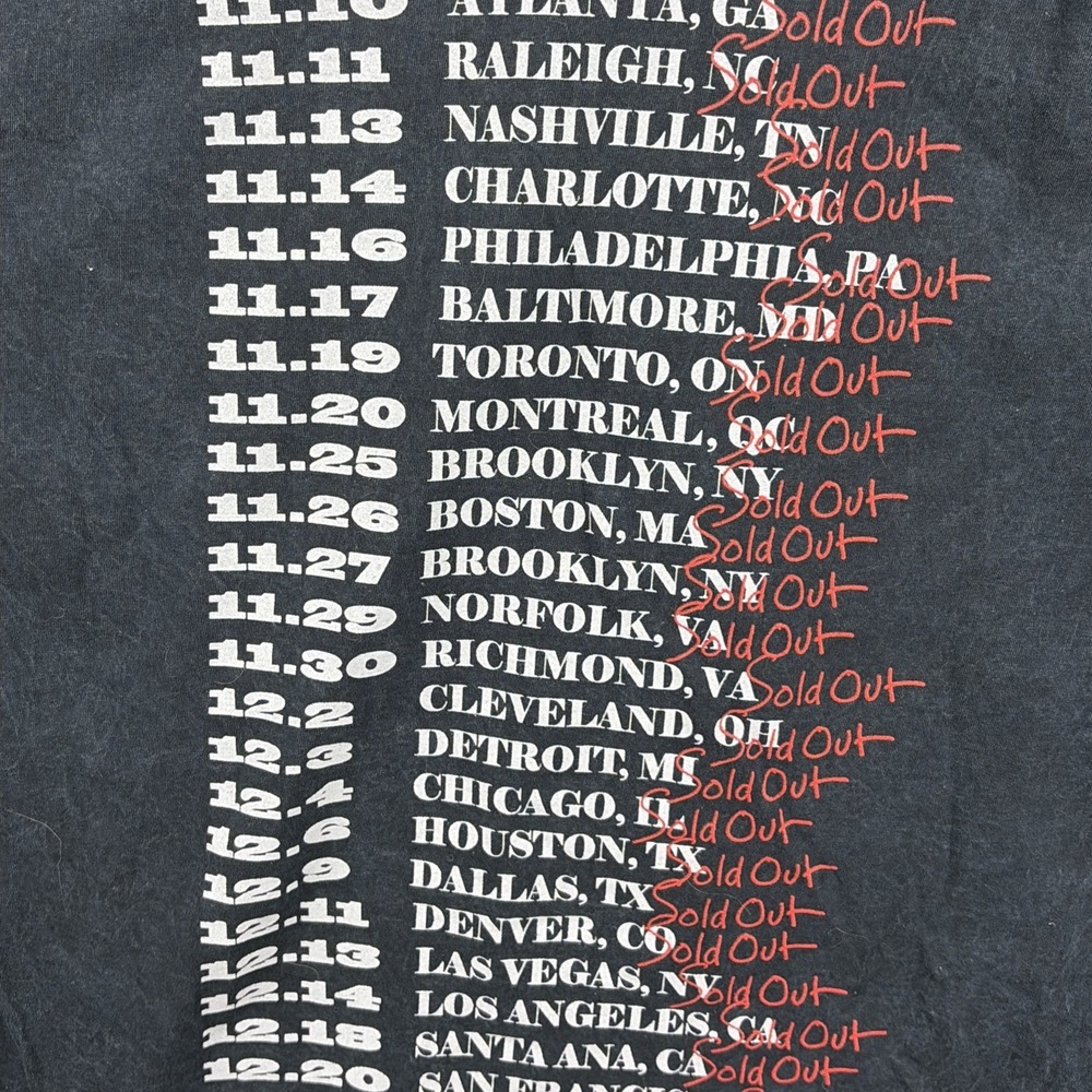 H.E.R. Concert T-Shirt Womens Large Black Acid Wash Sold Out Tour Merch Band Tee - Picture 7 of 7